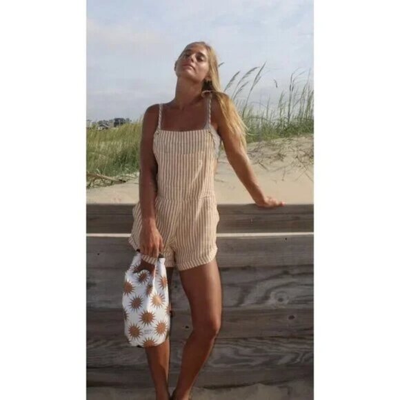 BILLABONG Wild Pursuit Overalls in So Tan Size Small - Picture 12 of 16